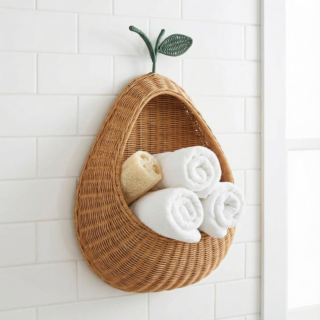 Wall basket in apple shape
