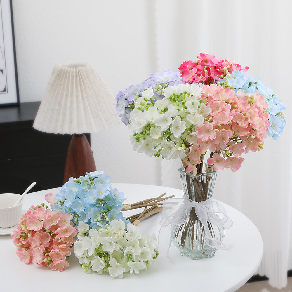 Artificial flower bouquet with delicate blooms