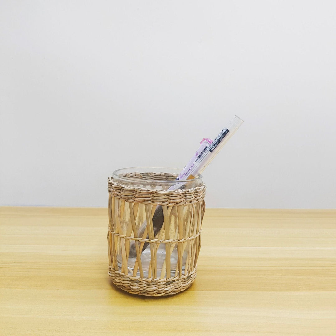 Handcrafted Woven Glass Holder