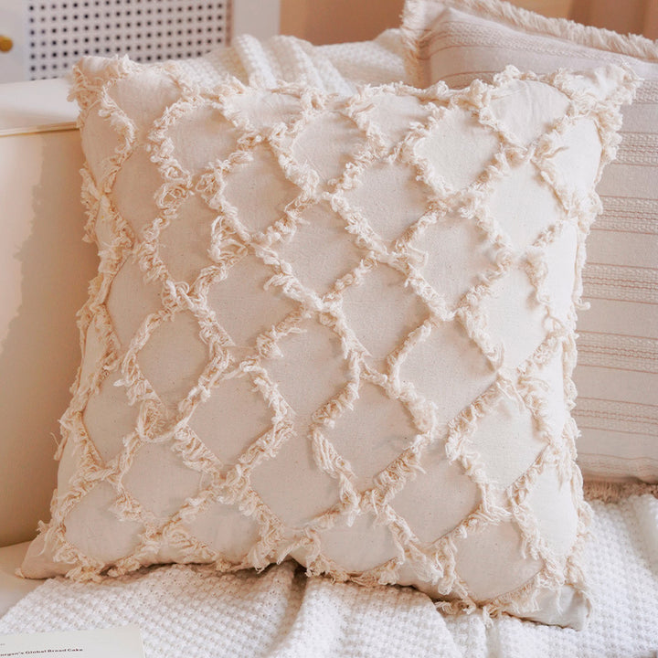 Decorative Textured Landscape Print Throw Pillow