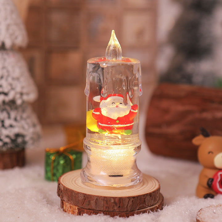 LED Christmas lantern with Santa figure