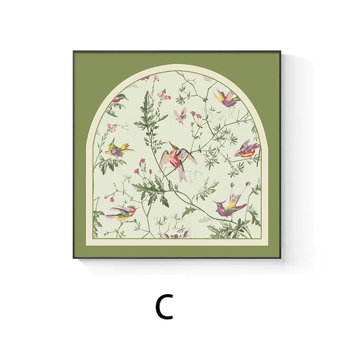 Framed Botanical Bird Illustration Print