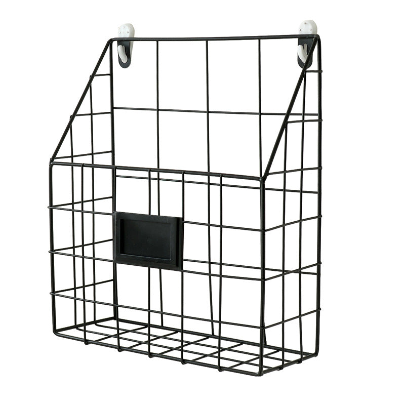 Wall shelf with storage basket