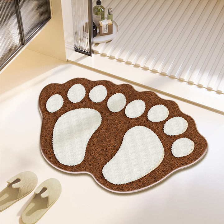 Fun Paw Print Bath Mat
