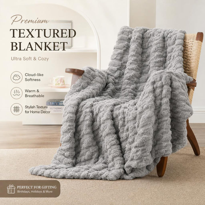 Ultra-Soft Textured Plush Blanket