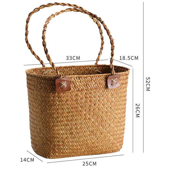 Handcrafted Straw Tote Bag