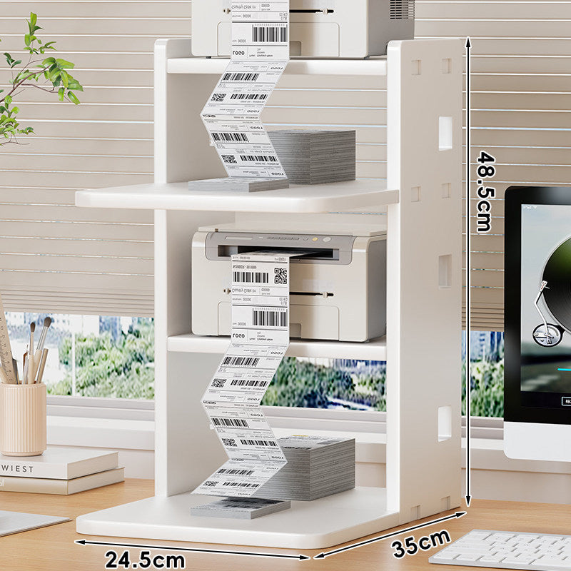 Desktop Printer Stand Organizer with Paper Stacking Shelf