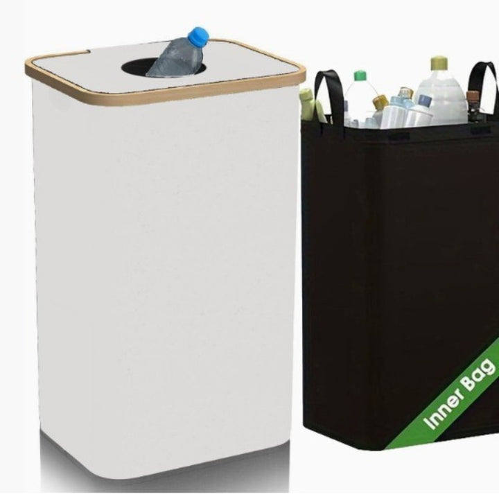 Multifunctional laundry storage box with bamboo lid