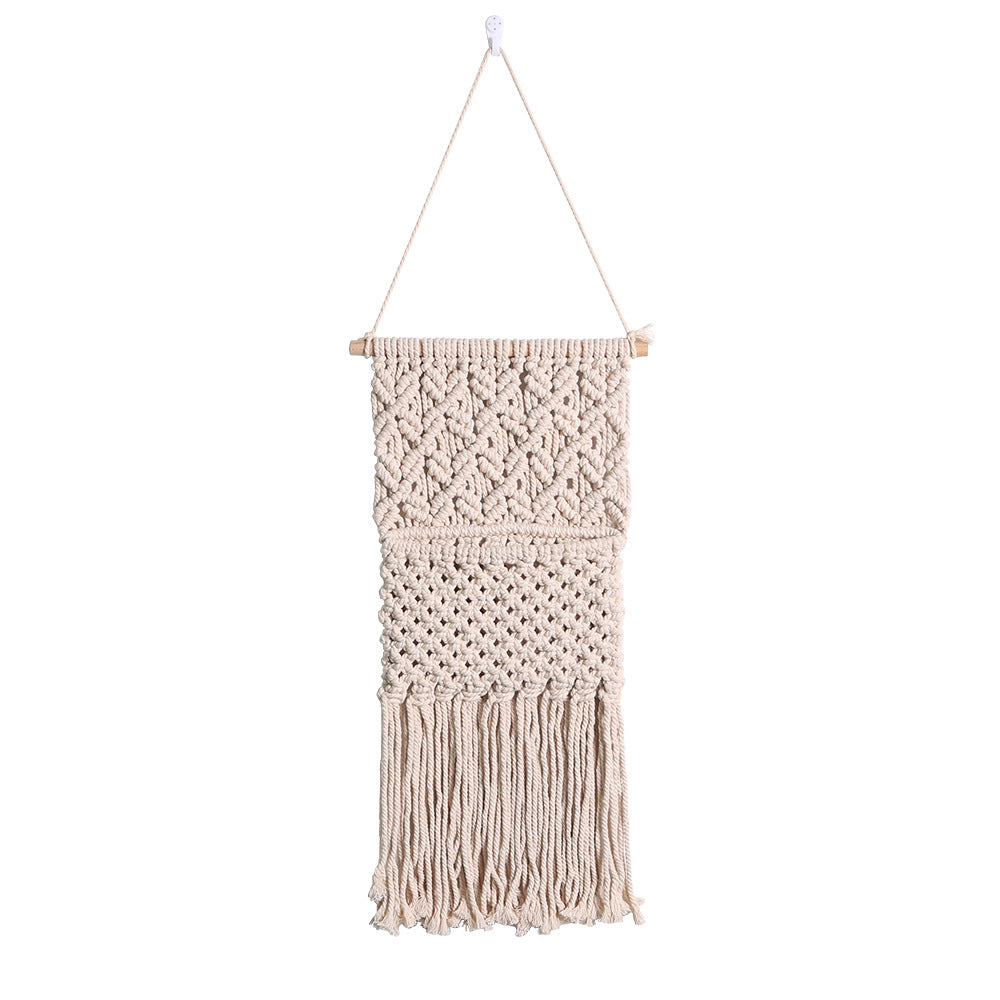 Artistic macrame wall decor with beautiful fringe decoration