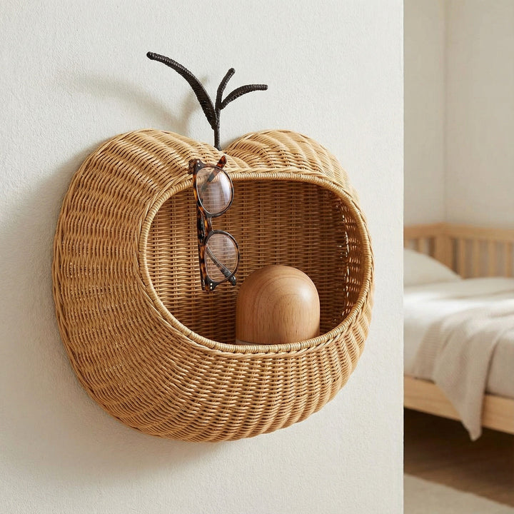 Wall basket in apple shape
