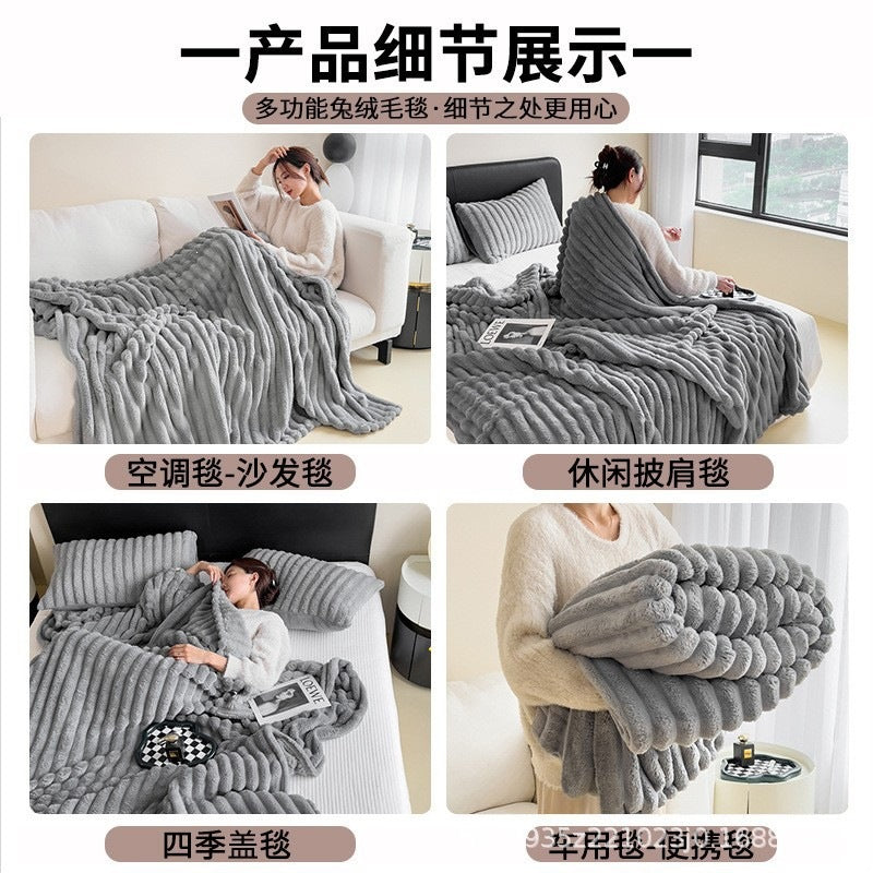 Textured Waves Plush Blanket