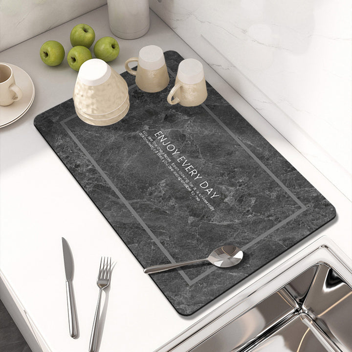 Marble-Inspired Table Mat