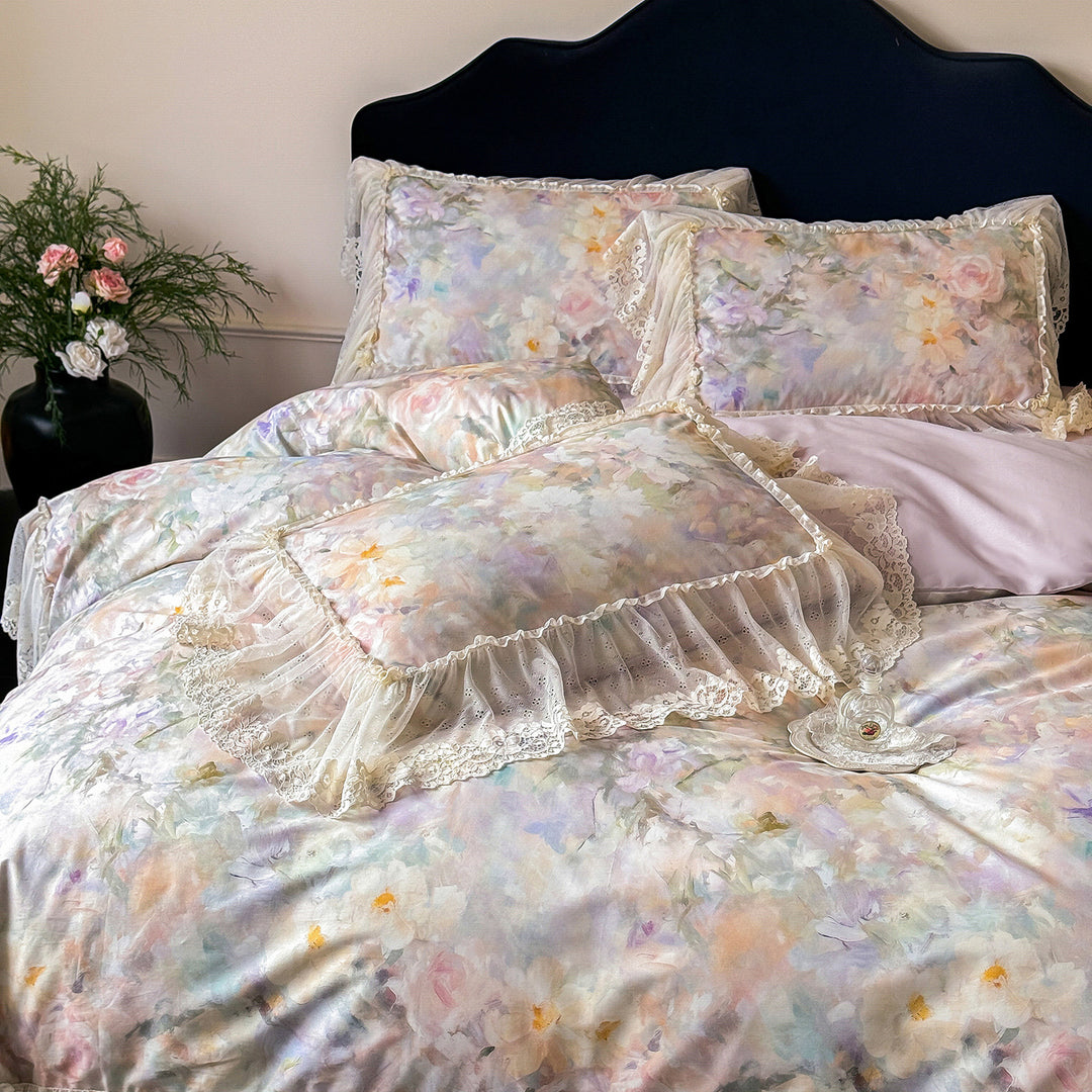Vintage Floral Print Bedding Set Avarnia