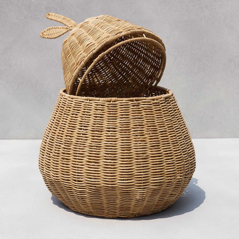 Playful decorative basket in pear shape