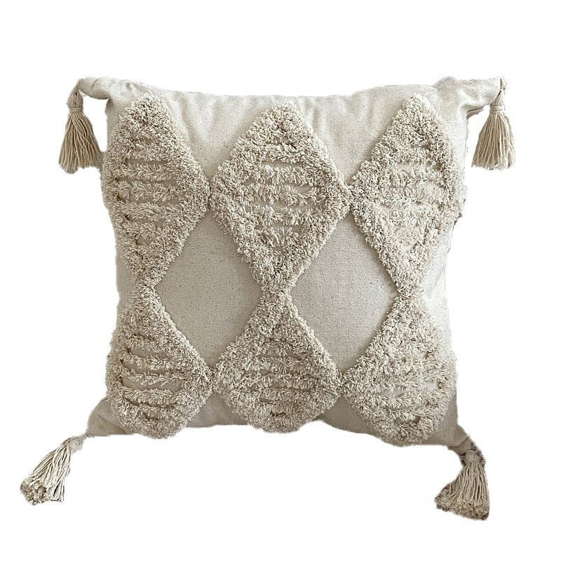 Textured Geometric Accent Throw Pillow