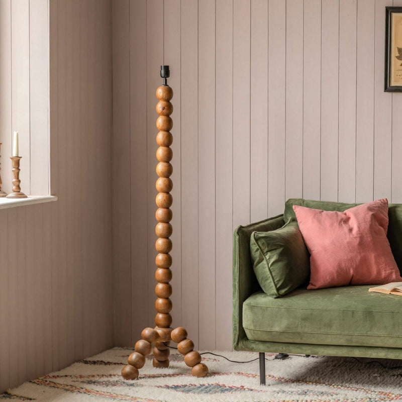 Decorative wooden floor lamp