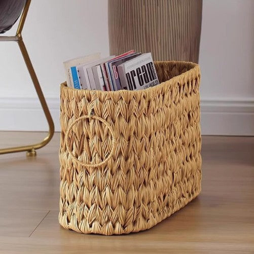 Practical Storage Basket Made of Natural Materials