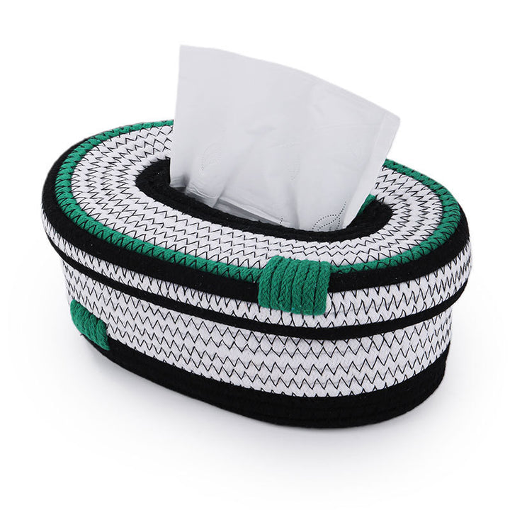 Elegant storage basket made of woven natural material