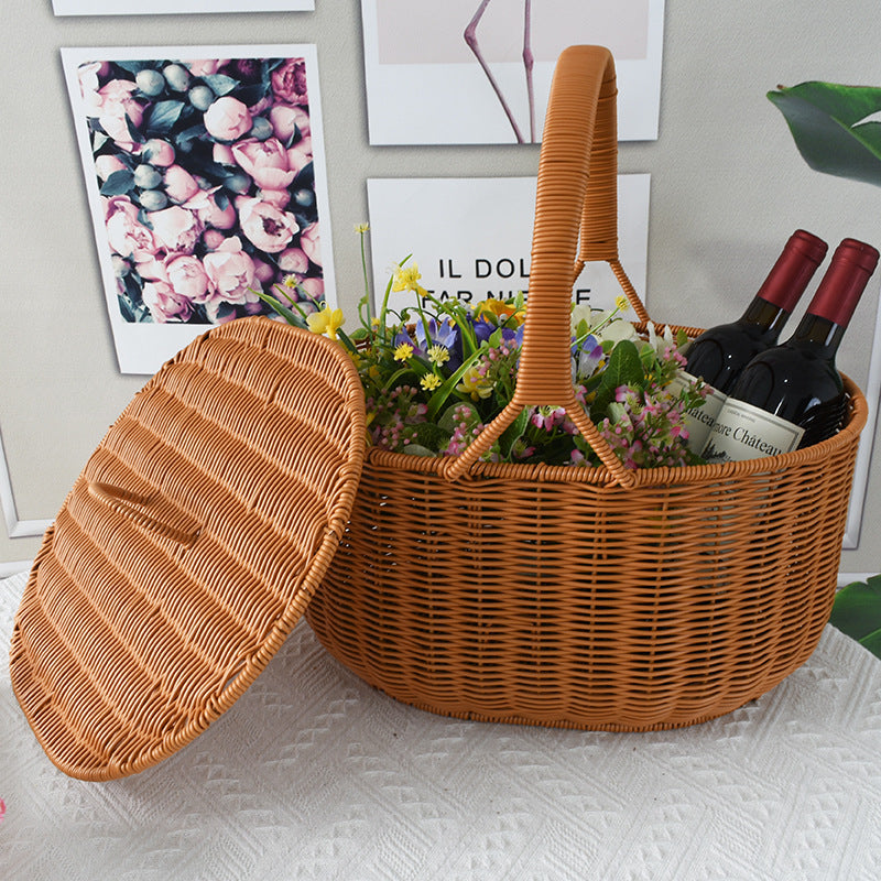 Artisan Woven Picnic Basket