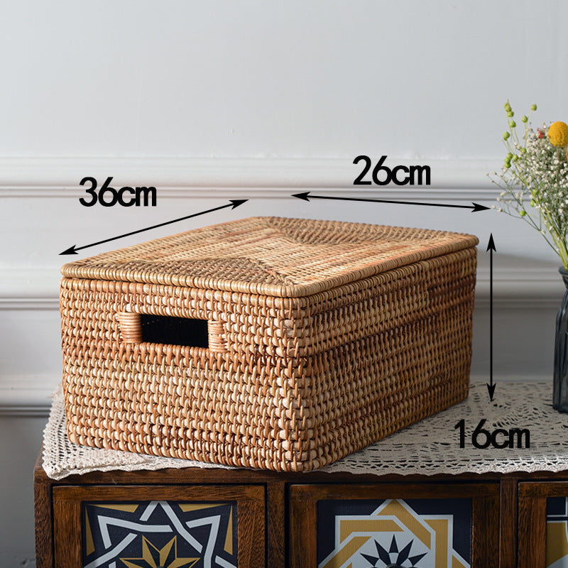 Storage box made of woven material