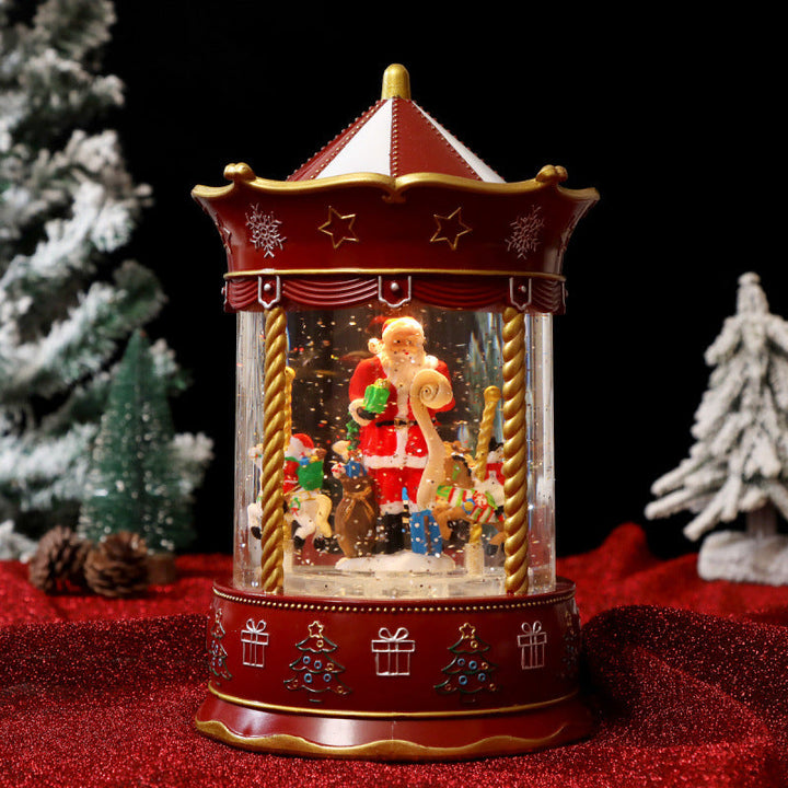 Nostalgic Christmas lantern with moving scenes