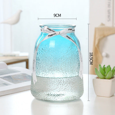 Textured Glass Storage Jar