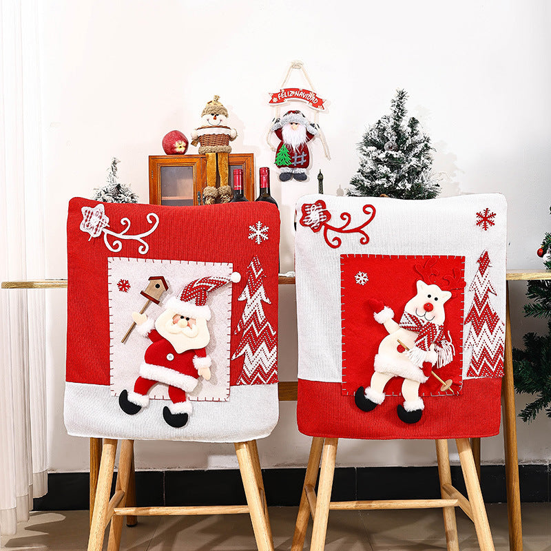 Festive chair covers with Christmas motif
