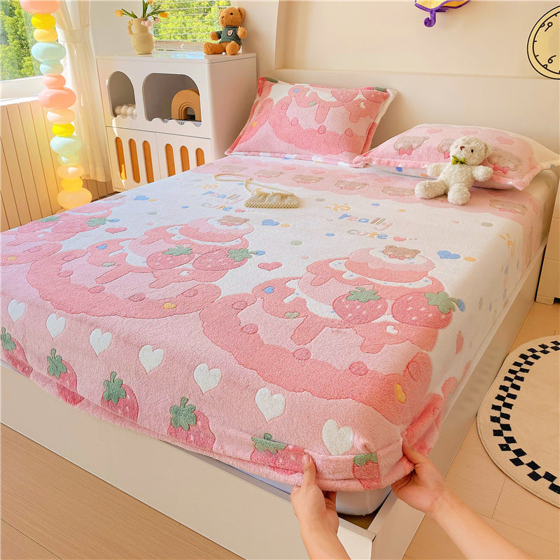 Soft Plush Cartoon-Themed Bedspread