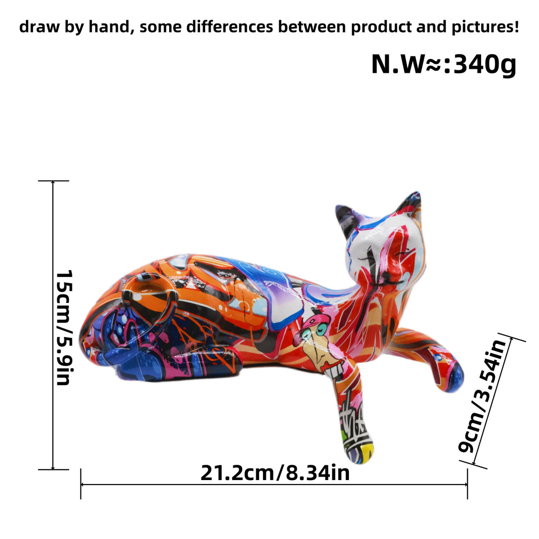 Colorful Cat Sculpture