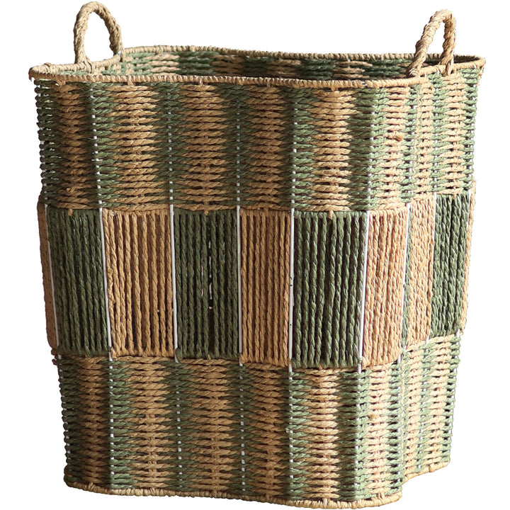 Handcrafted storage basket made of natural materials