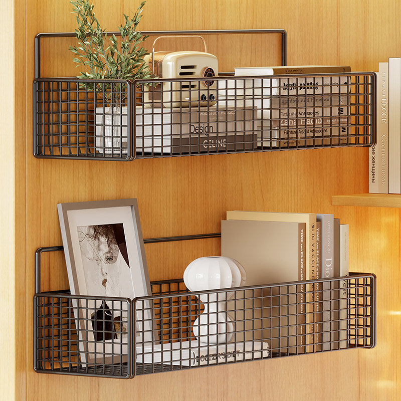 Wall-Mounted Metal Mesh Storage Basket