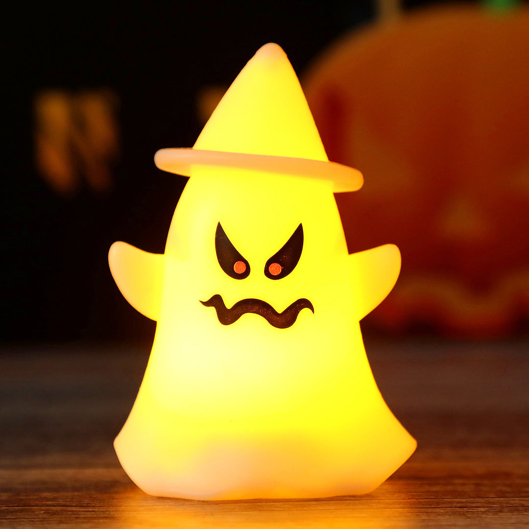 LED Silicone Ghost Night Light with Witch Hat