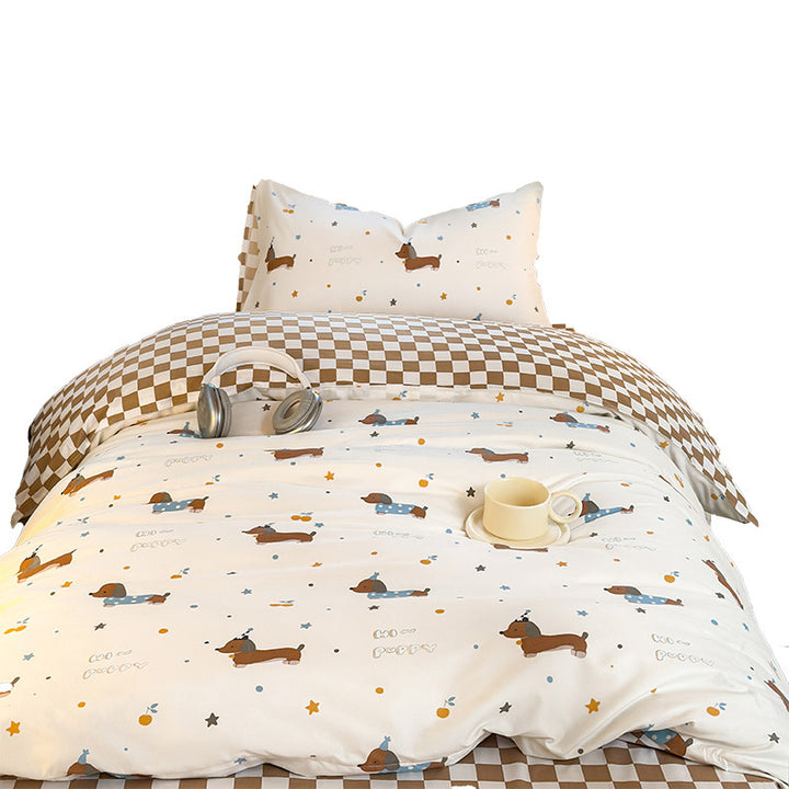Whimsical Floral Print Duvet Cover Set