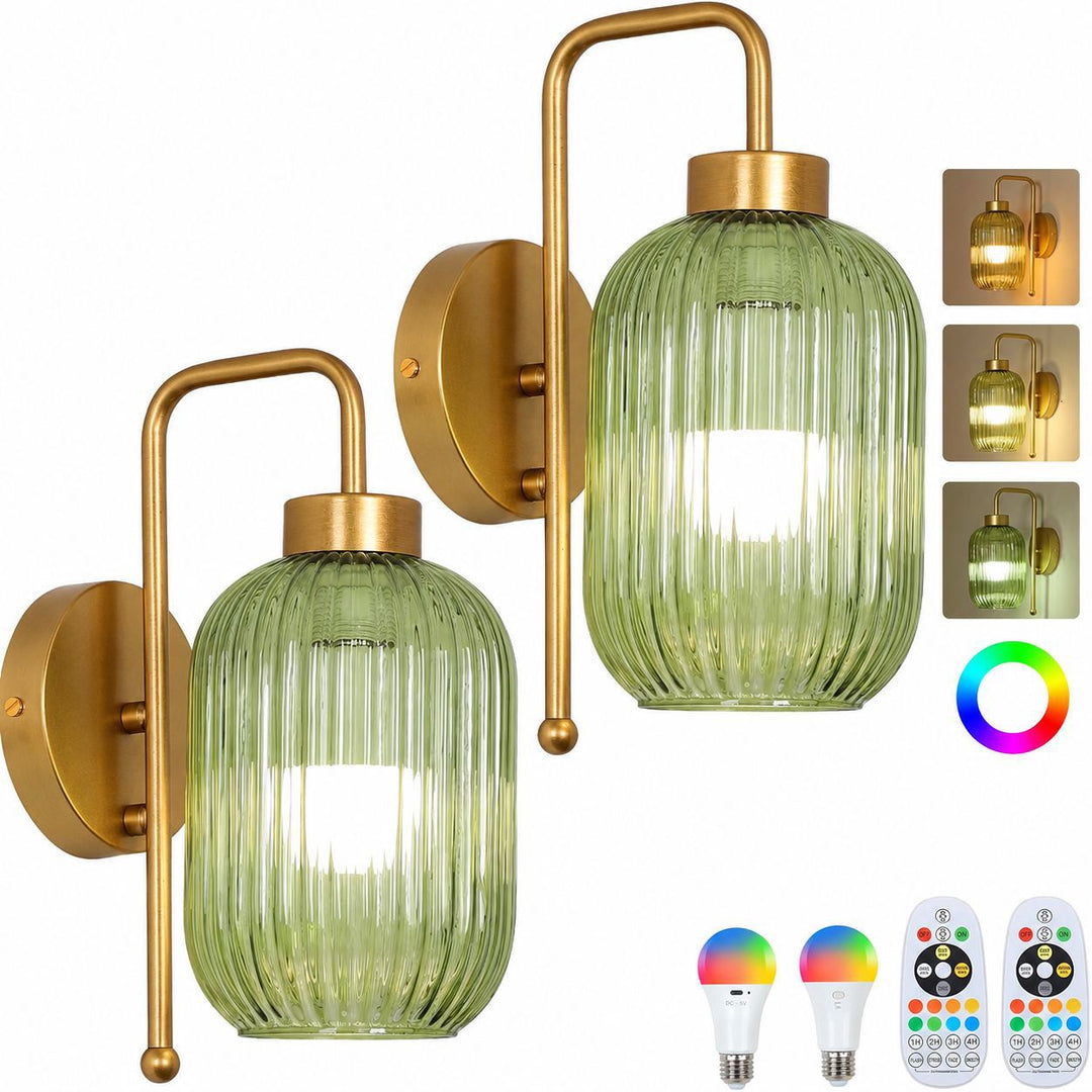Elegant Glass Wall Lamp with Adjustable Lighting