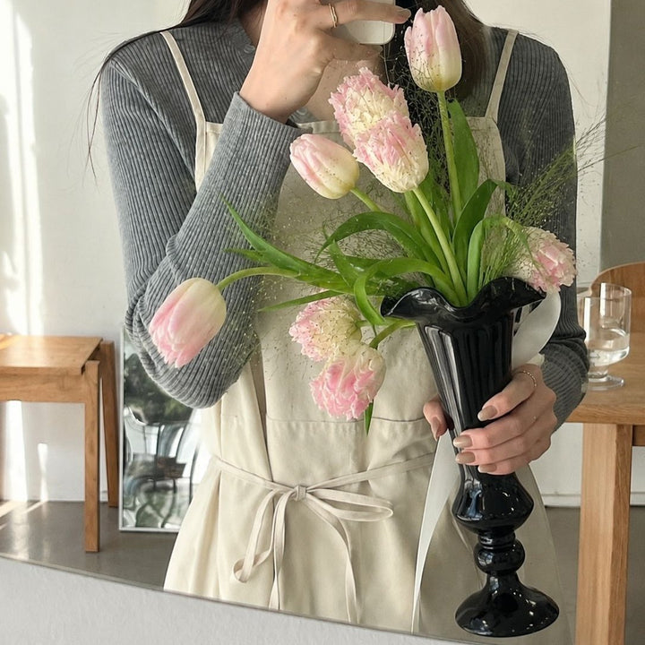 Elegant Sculptural Glass Vase