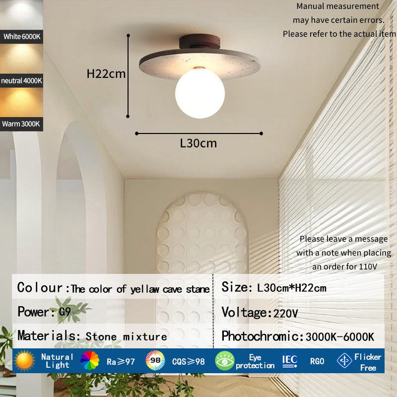 Modern Stone Glowing Ceiling Light