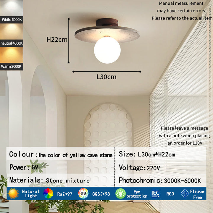 Modern Stone Glowing Ceiling Light