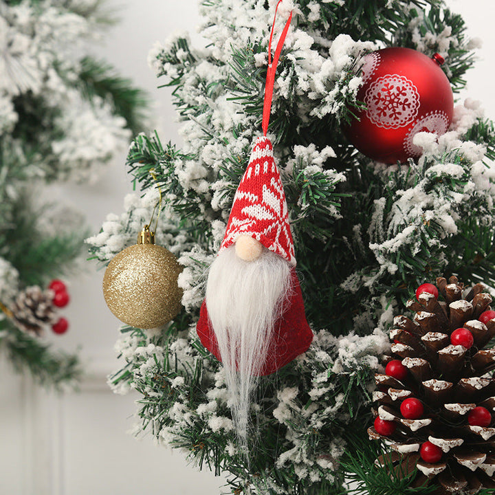 Cute Christmas tree decoration in gnome design