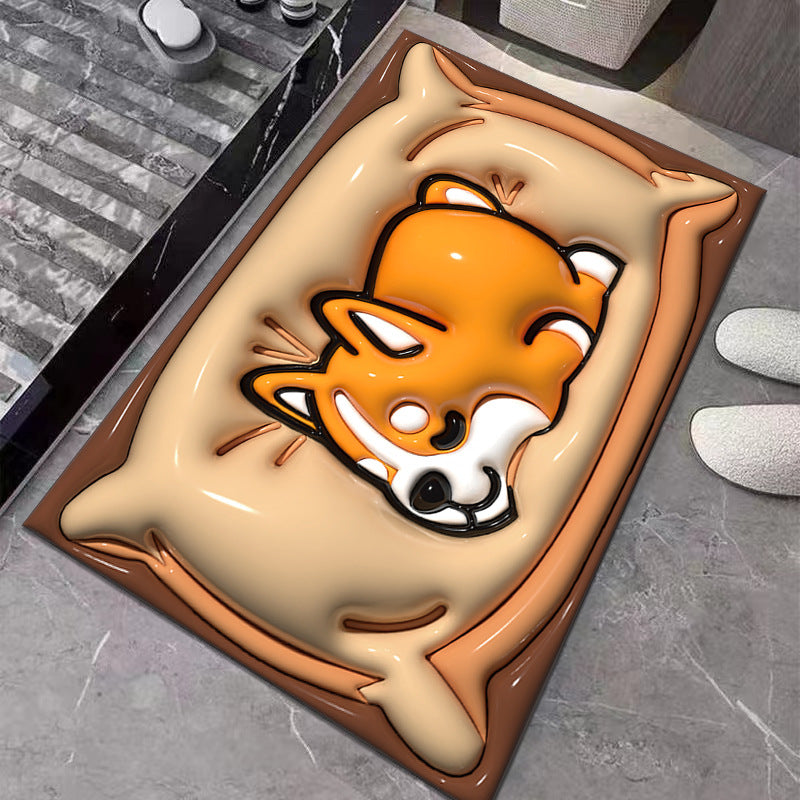 Cute Cartoon Cat Shape Bath Mat