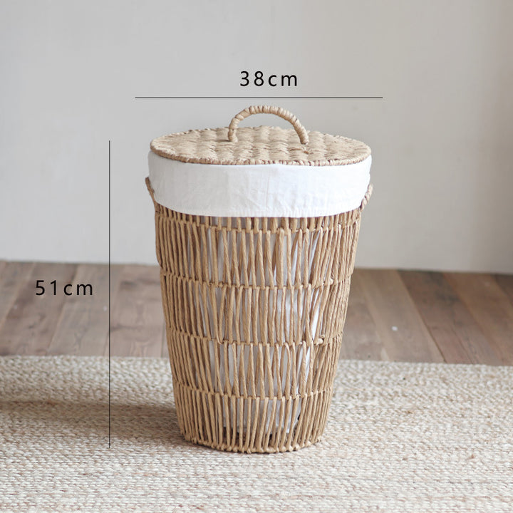 Stylish laundry basket with lid
