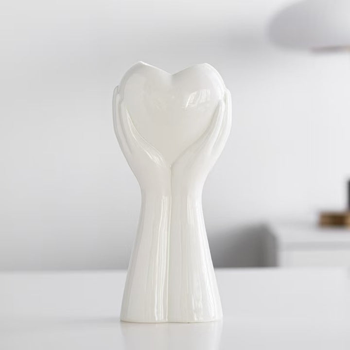Heart-Shaped Hand Sculpture