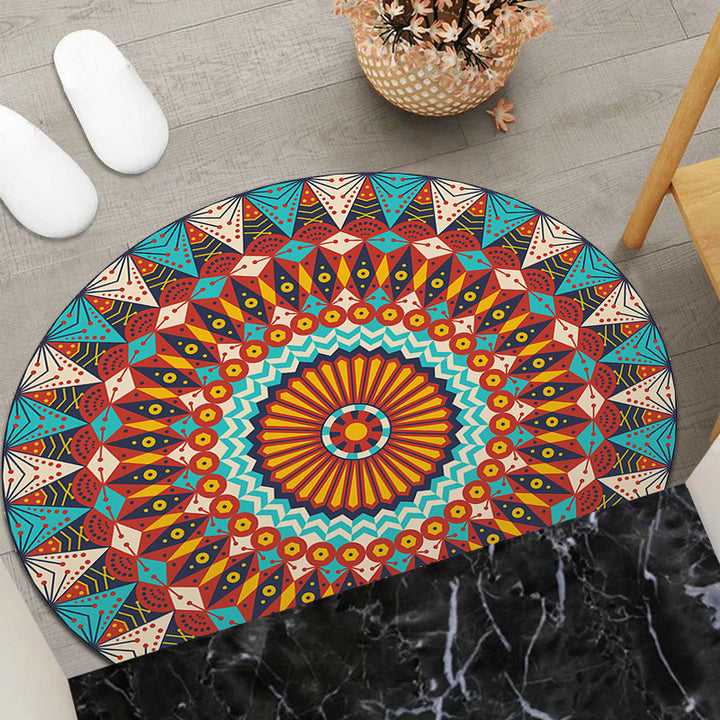 Round Geometric Area Mat