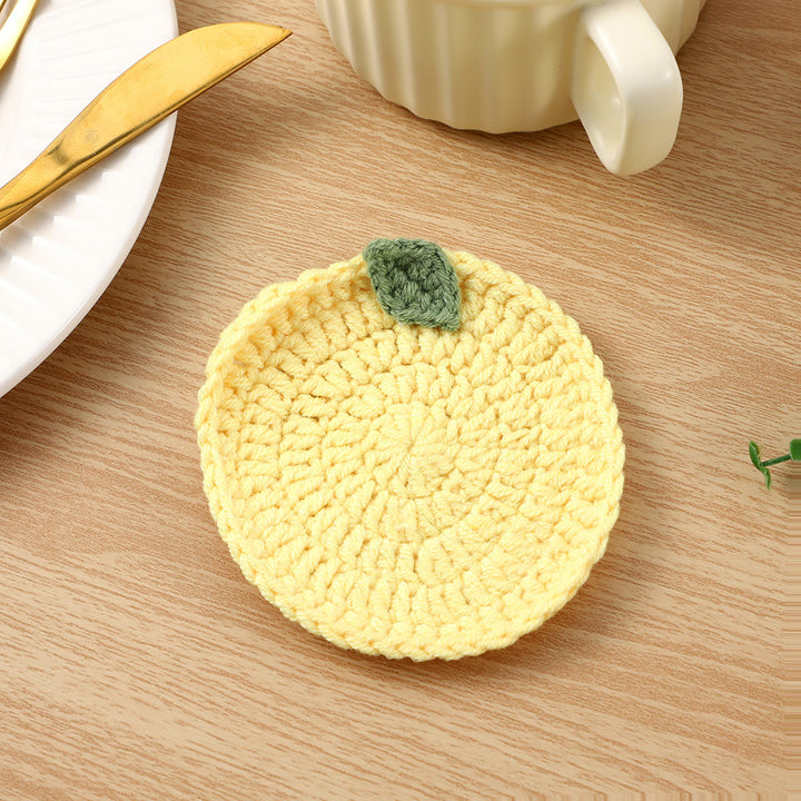 Decorative Crochet Lemon Coaster