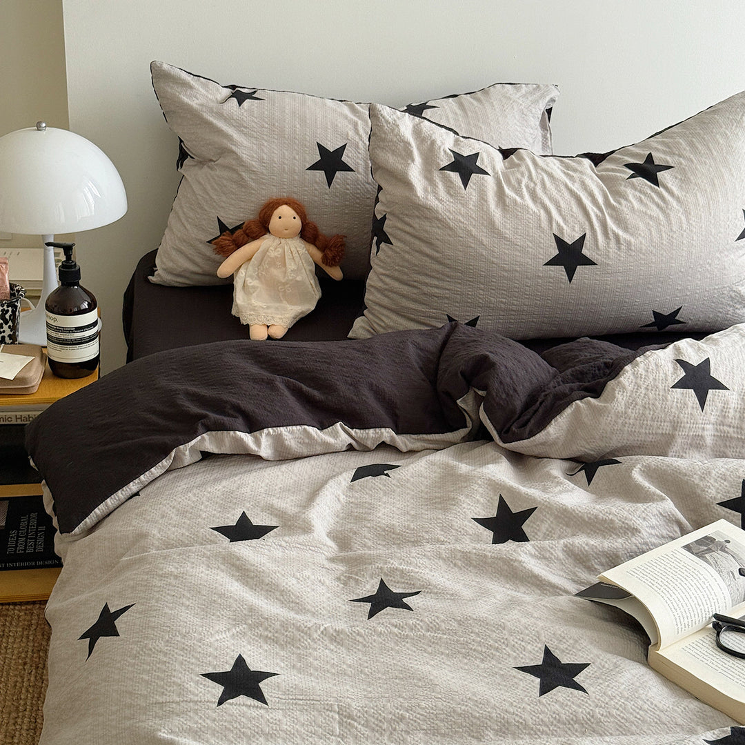Playful Cartoon Character Bedding Set