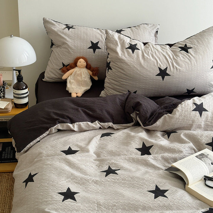Playful Cartoon Character Bedding Set