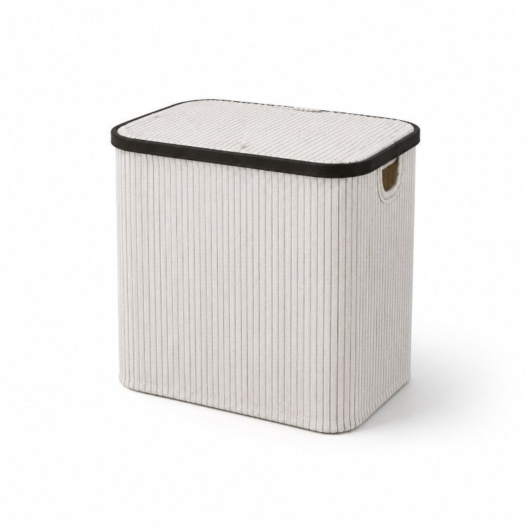 Laundry basket with lid and handles