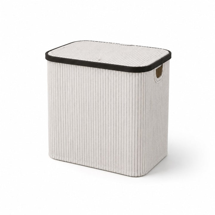 Laundry basket with lid and handles