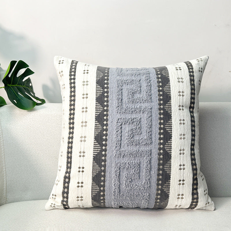 Textured Geometric Throw Pillow