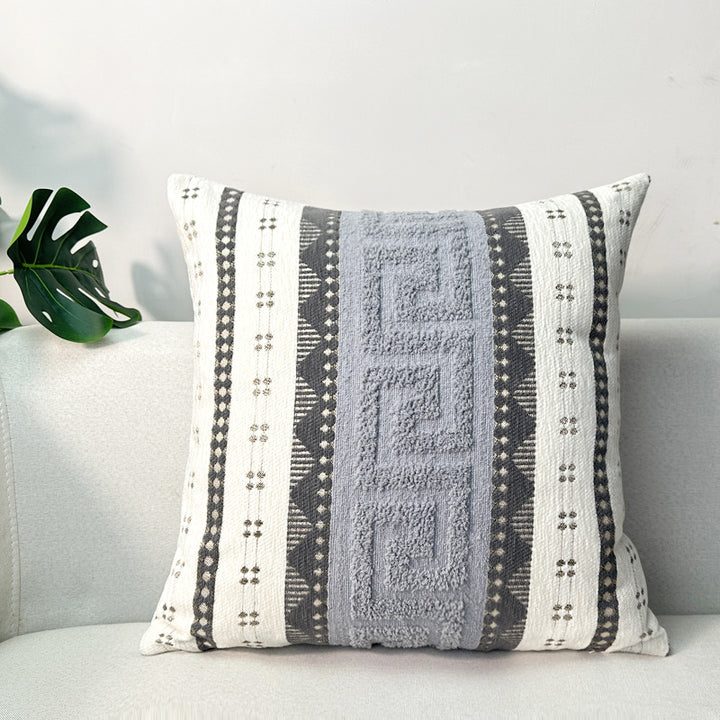 Textured Geometric Throw Pillow