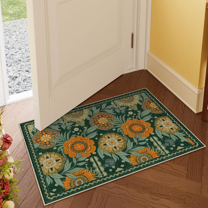 Luxurious Floral Design Bath Mat